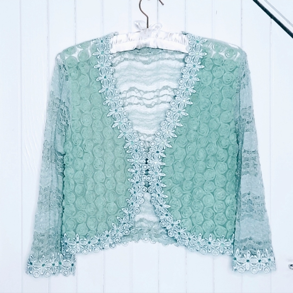 Sheer Lace Bolero Jacket